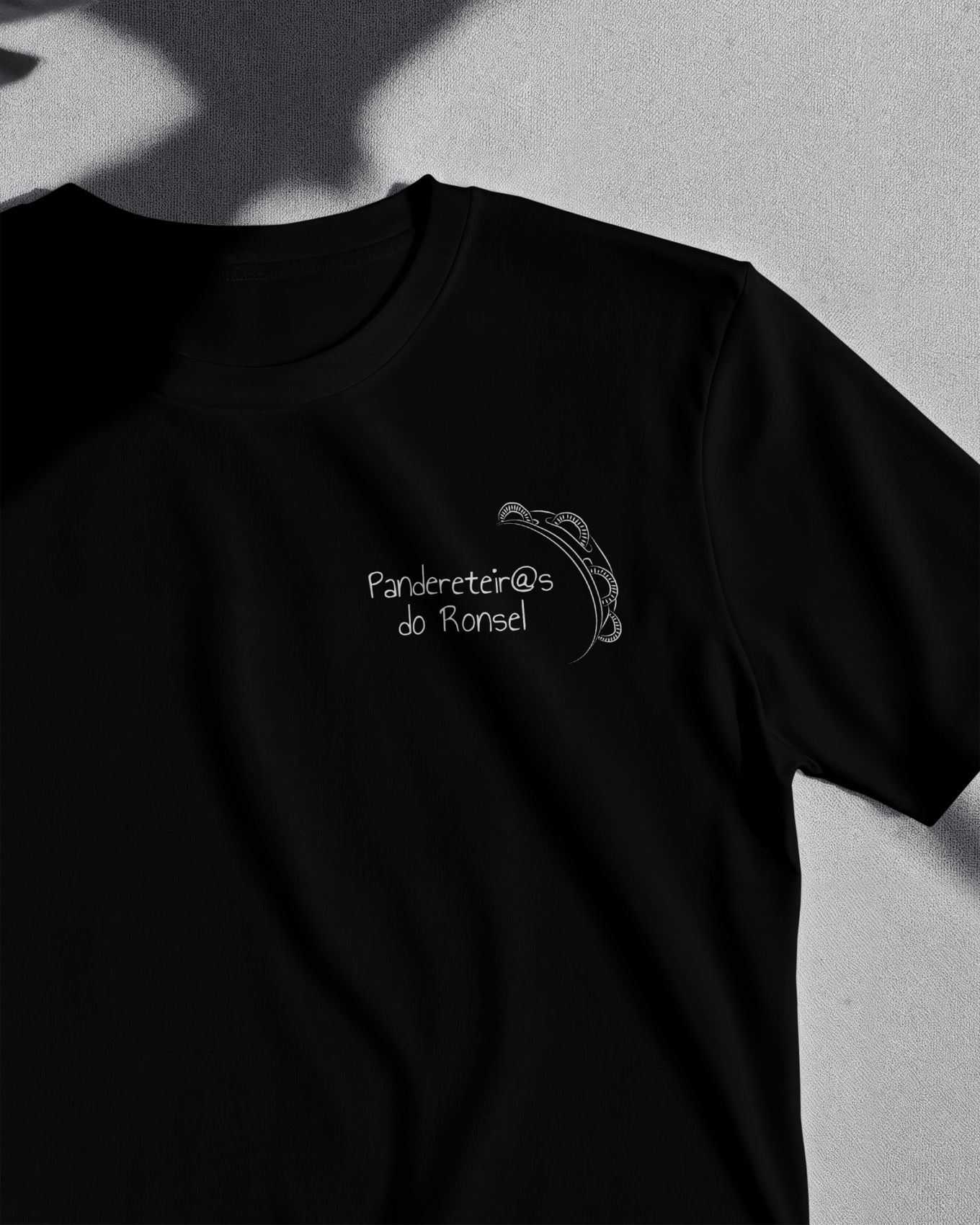 Camiseta negra_pandereteiras do ronsel