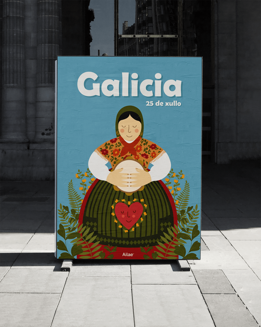 Deseño gráfico para o 25 de Xullo, día de Galicia