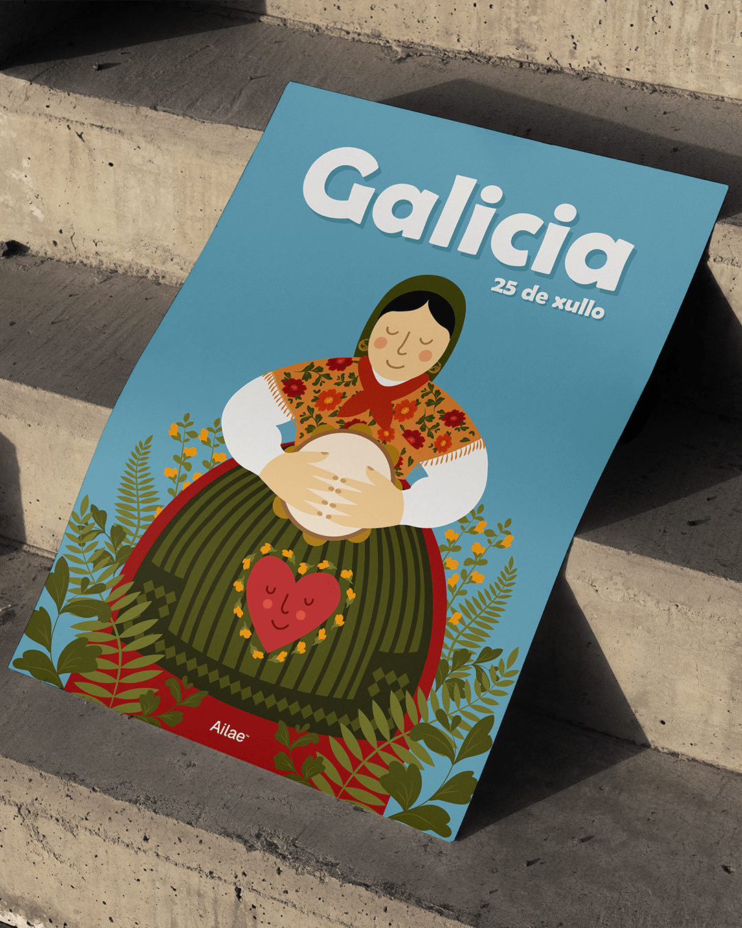 Deseño gráfico para o 25 de Xullo, día de Galicia