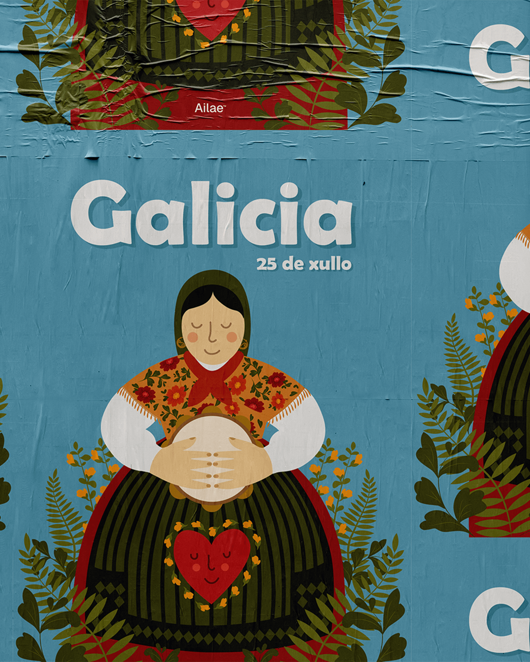 Deseño gráfico para o 25 de Xullo, día de Galicia