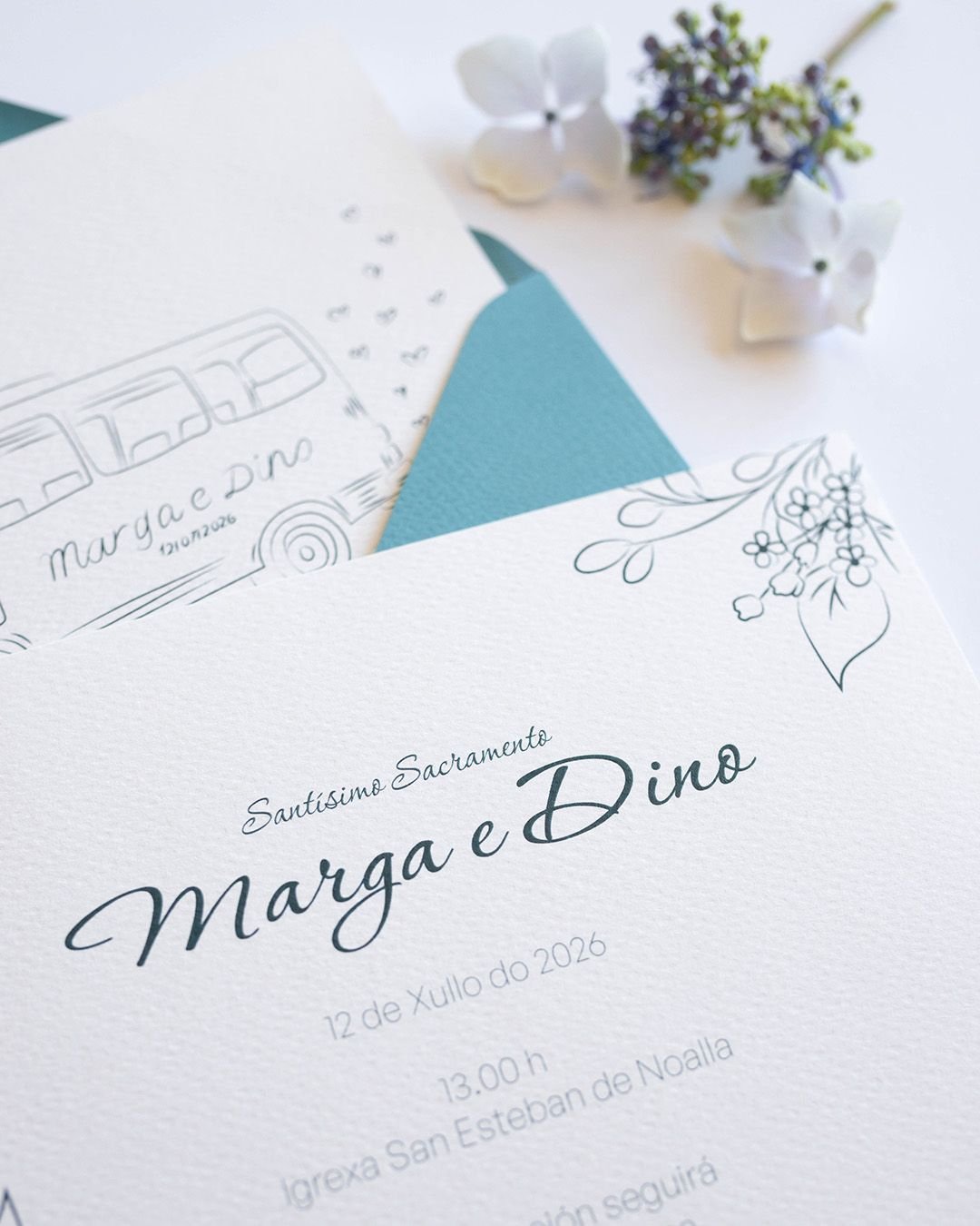 Deseño de invitacións de voda personalizadas