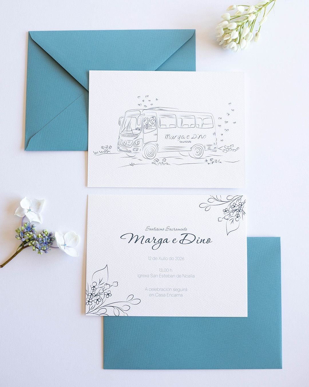 Deseño de invitacións de voda personalizadas