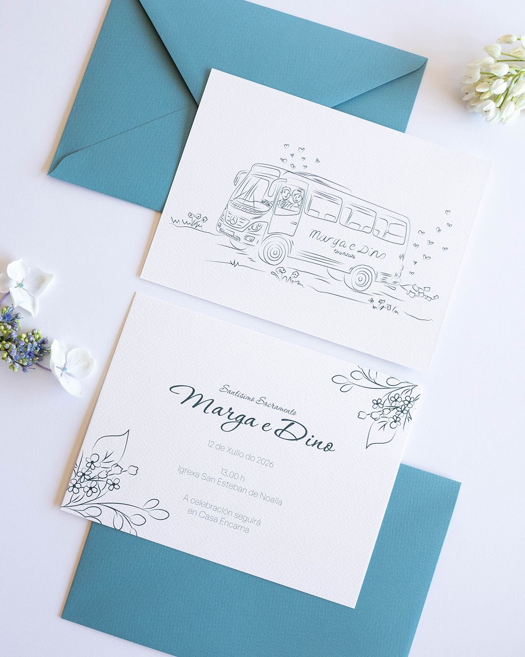 Deseño de invitacións de voda personalizadas
